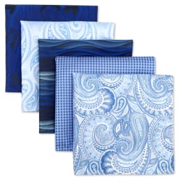 5 Pack Set Mens Pocket Square Handkerchief Multiple Designs Paisley Floral Solid Color Suit Towel Hanky Gentlemen Party Prom
