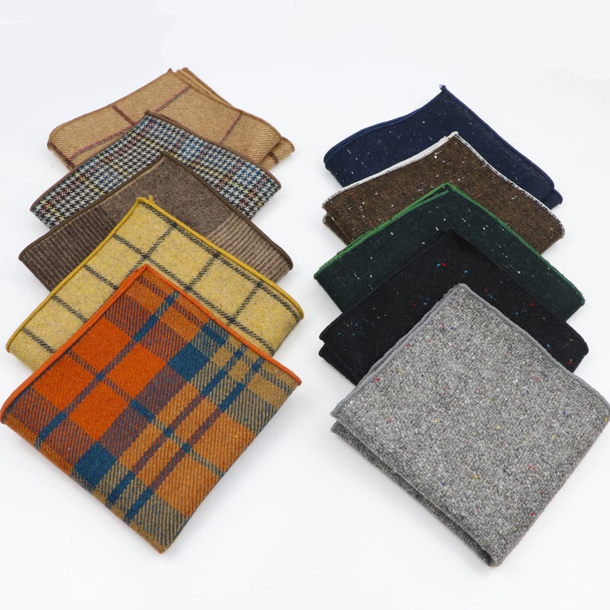 Men's and Women's Sunshine Style Wool Pocket Square Color Handkerchief Leisure Scarf 23cm