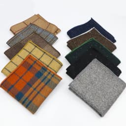 Men's and Women's Sunshine Style Wool Pocket Square Color Handkerchief Leisure Scarf 23cm