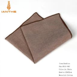 Brand New Men's Hankerchief Scarves Vintage Like Linen Hankies Men's Suits Pocket Square Handkerchiefs Solid Color 23*23cm