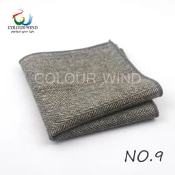 British Style Men's Wool 24*24CM Striped Cotton Handkerchief Vintage Hankies Pocket Square Set Neckwear Suit Accessories Pañuelo