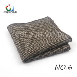 British Style Men's Wool 24*24CM Striped Cotton Handkerchief Vintage Hankies Pocket Square Set Neckwear Suit Accessories Pañuelo