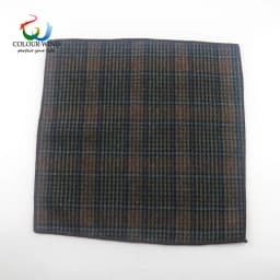 British Style Men's Wool 24*24CM Striped Cotton Handkerchief Vintage Hankies Pocket Square Set Neckwear Suit Accessories Pañuelo