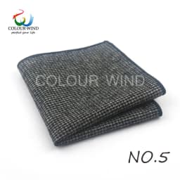 British Style Men's Wool 24*24CM Striped Cotton Handkerchief Vintage Hankies Pocket Square Set Neckwear Suit Accessories Pañuelo