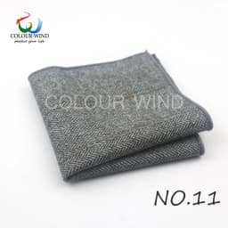 British Style Men's Wool 24*24CM Striped Cotton Handkerchief Vintage Hankies Pocket Square Set Neckwear Suit Accessories Pañuelo