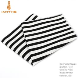 2018 Brand New Men's Fashion Linen Striped Pocket Squares For Men Square Handkerchief Wedding Vintage Suits Pocket Hankies Towel