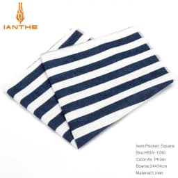 2018 Brand New Men's Fashion Linen Striped Pocket Squares For Men Square Handkerchief Wedding Vintage Suits Pocket Hankies Towel