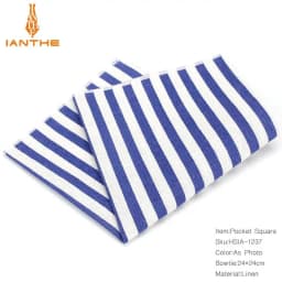 2018 Brand New Men's Fashion Linen Striped Pocket Squares For Men Square Handkerchief Wedding Vintage Suits Pocket Hankies Towel