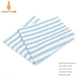 2018 Brand New Men's Fashion Linen Striped Pocket Squares For Men Square Handkerchief Wedding Vintage Suits Pocket Hankies Towel