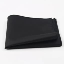 Men's Sunny Style Cotton Handkerchief Black Pocket Square Colorful Edge Hankies Towel Casual 23*23cm