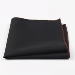 Men's Sunny Style Cotton Handkerchief Black Pocket Square Colorful Edge Hankies Towel Casual 23*23cm