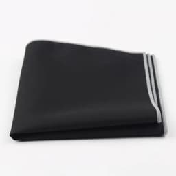 Men's Sunny Style Cotton Handkerchief Black Pocket Square Colorful Edge Hankies Towel Casual 23*23cm