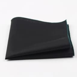 Men's Sunny Style Cotton Handkerchief Black Pocket Square Colorful Edge Hankies Towel Casual 23*23cm