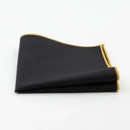 Men's Sunny Style Cotton Handkerchief Black Pocket Square Colorful Edge Hankies Towel Casual 23*23cm
