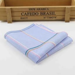 100% Cotton Hankerchief Scarves Vintage Hankies Men's Pocket Square Handkerchiefs Striped Solid Snot Rag 22*22 cm