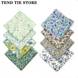 New Style Men's Hankerchief Scarves Tender Cotton Hankies Pocket Square Handkerchiefs Fashion Flower Wedding Accessories Gift