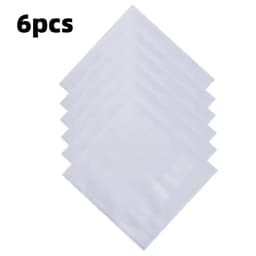 6/12Pcs Men's Pure White Handkerchiefs Women's Plain Handkerchiefs Pure Cotton Handkerchiefs Flap Pocket Pants Scarf