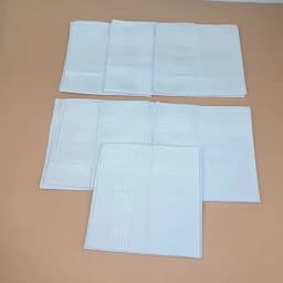 6/12Pcs Men's Pure White Handkerchiefs Women's Plain Handkerchiefs Pure Cotton Handkerchiefs Flap Pocket Pants Scarf