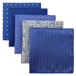 5 PCS Mens Pocket Square Set Assorted Handkerchief Multi Styles Paisley Floral Suit Large 32cm Hanky Business Accessories