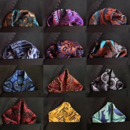 41 Colors 25*25cm Men's Business Suits Pocket Square Handkerchiefs for Wedding Paisley Dot Stripes Hankies Mens Pocket Towel