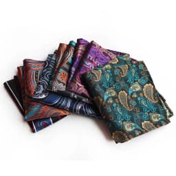 41 Colors 25*25cm Men's Business Suits Pocket Square Handkerchiefs for Wedding Paisley Dot Stripes Hankies Mens Pocket Towel