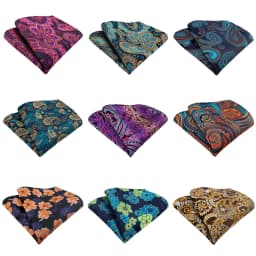 Hot sale Brand Handkerchief Pocket Square Hanky Floral Paisley Stripes For Men Fit Formal Party Abraham Lincoln's Birthday
