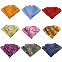 Brand Handkerchief Man Floral Paisley Striped Fit Formal Party Pocket Square Hanky Chest Towel Suit Accessories Men Necktie
