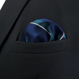 Luxury Mens Pocket Square Handkerchief Blue Navy Brown Paisley Jacquard Suit Hanky Large Classic Gentlemen Wedding Party Gift