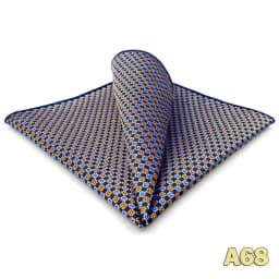 Luxury Mens Pocket Square Handkerchief Blue Navy Brown Paisley Jacquard Suit Hanky Large Classic Gentlemen Wedding Party Gift