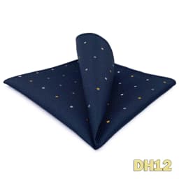 Luxury Mens Pocket Square Handkerchief Blue Navy Brown Paisley Jacquard Suit Hanky Large Classic Gentlemen Wedding Party Gift