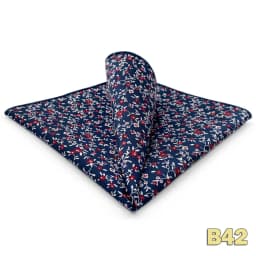 Luxury Mens Pocket Square Handkerchief Blue Navy Brown Paisley Jacquard Suit Hanky Large Classic Gentlemen Wedding Party Gift