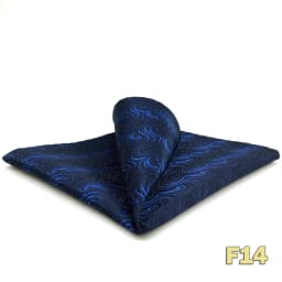 Luxury Mens Pocket Square Handkerchief Blue Navy Brown Paisley Jacquard Suit Hanky Large Classic Gentlemen Wedding Party Gift