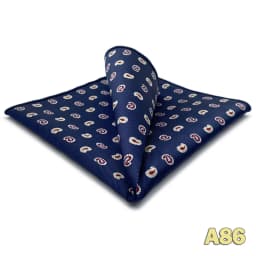 Luxury Mens Pocket Square Handkerchief Blue Navy Brown Paisley Jacquard Suit Hanky Large Classic Gentlemen Wedding Party Gift