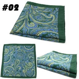 Men's Suit Pocket Chest Towel 23*23CM Handkerchiefs Printed Small Square Retro British Korean Dress Hanky