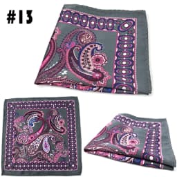 Men's Suit Pocket Chest Towel 23*23CM Handkerchiefs Printed Small Square Retro British Korean Dress Hanky