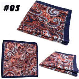Men's Suit Pocket Chest Towel 23*23CM Handkerchiefs Printed Small Square Retro British Korean Dress Hanky