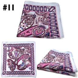 Men's Suit Pocket Chest Towel 23*23CM Handkerchiefs Printed Small Square Retro British Korean Dress Hanky