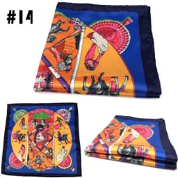 Men's Suit Pocket Chest Towel 23*23CM Handkerchiefs Printed Small Square Retro British Korean Dress Hanky