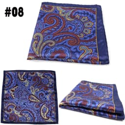 Men's Suit Pocket Chest Towel 23*23CM Handkerchiefs Printed Small Square Retro British Korean Dress Hanky
