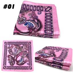 Men's Suit Pocket Chest Towel 23*23CM Handkerchiefs Printed Small Square Retro British Korean Dress Hanky