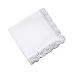 26x27cm Men Women Cotton Handkerchiefs Solid White Hankies Pocket Lace Trim Towel Diy Painting Handkerchiefs for Woman