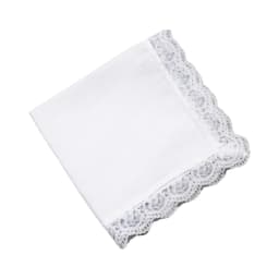 26x27cm Men Women Cotton Handkerchiefs Solid White Hankies Pocket Lace Trim Towel Diy Painting Handkerchiefs for Woman