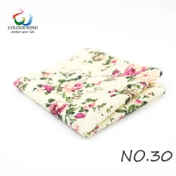 Top Cotton Pocket Square Fashion Flower Suit Ties For Men Paisley Shirt Handkerchief 22*22CM Wedding Towel Ladies Hankies Gift