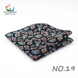Top Cotton Pocket Square Fashion Flower Suit Ties For Men Paisley Shirt Handkerchief 22*22CM Wedding Towel Ladies Hankies Gift