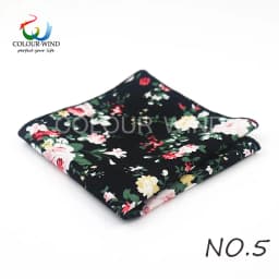 Top Cotton Pocket Square Fashion Flower Suit Ties For Men Paisley Shirt Handkerchief 22*22CM Wedding Towel Ladies Hankies Gift