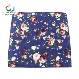 Top Cotton Pocket Square Fashion Flower Suit Ties For Men Paisley Shirt Handkerchief 22*22CM Wedding Towel Ladies Hankies Gift