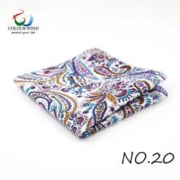 Top Cotton Pocket Square Fashion Flower Suit Ties For Men Paisley Shirt Handkerchief 22*22CM Wedding Towel Ladies Hankies Gift