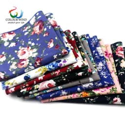 Top Cotton Pocket Square Fashion Flower Suit Ties For Men Paisley Shirt Handkerchief 22*22CM Wedding Towel Ladies Hankies Gift