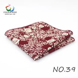 Top Cotton Pocket Square Fashion Flower Suit Ties For Men Paisley Shirt Handkerchief 22*22CM Wedding Towel Ladies Hankies Gift