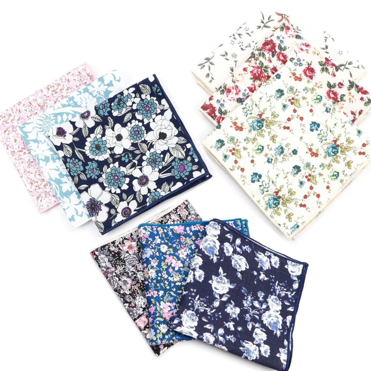 New Pocket Square For Men Women Floral Handkerchief Chest Printed Wedding Party Dress Polly Towels Hanky